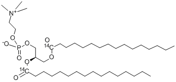CAS#: 97423-96-6, 4-Hydroxy-N,N,N-Trimethyl-10-Oxo-7-[(1-Oxohexadecyl-1-14C)Oxy]-(7R)-3,5,9-Trioxa-4-Phosphapentacosan-1-Aminium-10-14C Inner Salt 4-Oxide