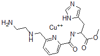 CAS 登录号：97542-41-1， 2-(2-氨基乙基)氨基乙基吡啶-6-羧基组氨酸甲酯铜(II)