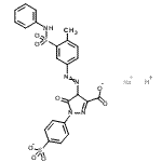 CAS#: 97635-28-4, Sodium Hydrogen 4,5-Dihydro-4-[[4-Methyl-3-[(Phenylamino)Sulphonyl]Phenyl]Azo]-5-Oxo-1-(4-Sulphonatophenyl)-1H-Pyrazole-3-Carboxylate