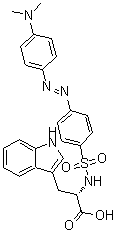 CAS#: 97685-00-2, N-[(4-{(E)-[4-(Dimethylamino)phenyl]diazenyl}phenyl)sulfonyl]-L-tryptophan