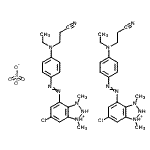 CAS#: 97752-33-5, 3-[[4-[(6-chloro-1,3-dimethyl-2H-benzotriazol-1-ium-4-yl)azo]phenyl]-ethyl-amino]propanenitrile sulfate