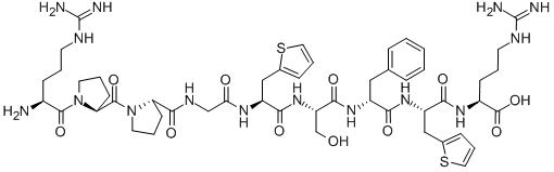 CAS#: 97825-07-5, 5-(3-(2-Thienyl)-L-alanine)-7-D-phenylalanine-8-(3-(2-thienyl)-L-alanine)bradykinin