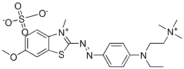 CAS#: 97861-98-8, 2-[[4-[Ethyl[2-(Trimethylammonio)Ethyl]Amino]Phenyl]Azo]-6-Methoxy-3-Methylbenzothiazolium Sulphate
