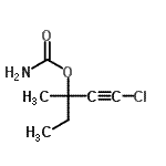 CAS 登录号：98333-88-1， 1-氯-3-甲基-1-戊炔-3-基氨基甲酸酯