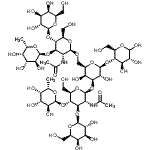 CAS#: 98359-76-3, 6-Deoxy-alpha-L-galactopyranosyl-(1->3)-[beta-D-galactopyranosyl-(1->4)]-2-acetamido-2-deoxy-beta-D-glucopyranosyl-(1->6)-[6-deoxy-alpha-L-galactopyranosyl-(1->4)-[beta-D-galactopyranosyl-(1->3)]-2-ac etamido-2-deoxy-beta-D-glucopyranosyl-(1->3)]-beta-D-galactopyranosyl-(1->4)-D-glucopyranose