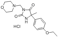 CAS 登录号:98402-03-0, 5-(4-乙氧基苯基)-5-甲基-3-(4-吗啉基甲基)-2,4-咪唑烷二酮单盐酸盐