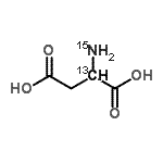 CAS 登录号：98532-13-9， (2-<sup>13</sup>C,<sup>15</sup>N)天冬氨酸