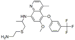 CAS#: 98586-86-8, 8-((5'-Amino-1'-Methyl-3'-Thiapentyl)Amino)-6-Methoxy-4-Methyl-5-((3-Trifluoromethyl)Phenoxy)Quinoline