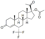 CAS#: 987-18-8, 17-Hydroxy-6alpha-(trifluoromethyl)pregn-4-ene-3,20-dione 17-acetate