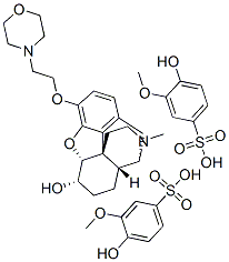 CAS#: 98705-47-6, 4,5alpha-Epoxy-6alpha-Hydroxy-17-Methyl-3-(2-Morpholinioethoxy)Morphinan Bis(4-Hydroxy-3-Methoxybenzenesulphonate)