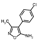 CAS#: 98947-25-2, 4-(4-Chlorophenyl)-3-methyl-1,2-oxazol-5-amine