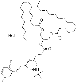 CAS#: 99026-79-6, Butanedioic Acid 1-[2-(2-Chloro-5-Methylphenoxy)-1-[[(1,1-Dimethylethyl)Amino]Methyl]Ethyl]4-[2-[(1-Oxohexadecyl)Oxy]-1-[[(1-Oxohexadecyl)Oxy]Methyl]Ethyl] Ester Hydrochloride(1:1)
