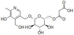 CAS 登录号：99102-39-3， 5'-O-(6-O-丙二酰吡喃葡萄糖基)吡哆辛