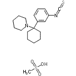 CAS 登录号：99287-12-4， 1-[1-(3-异硫氰酸基苯基)环己基]哌啶甲烷磺酸酯(1:1)