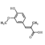 CAS#: 99865-71-1, (2E)-3-(4-Hydroxy-3-methoxyphenyl)-2-methylacrylic acid
