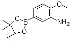structure of CAS# 1000339-10-5, 2-甲氧基-5-(4,4,5,5-四甲基-1,3,2-二氧杂环戊硼烷-2-基)苯胺
