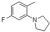 structure of CAS# 1000339-32-1, 1-(5-氟-2-甲基苯基)吡咯烷