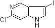 structure of CAS# 1000341-55-8, 6-氯-3-碘-1H-吡咯并[3,2-c]吡啶