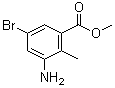 structure of CAS# 1000342-11-9, 3-氨基-5-溴-2-甲基苯甲酸甲酯