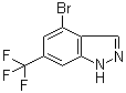 structure of CAS# 1000342-95-9, 4-溴-6-(三氟甲基)-1H-吲唑