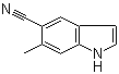 structure of CAS# 1000343-22-5, 5-氰基-6-甲基吲哚