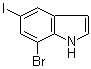 structure of CAS# 1000343-38-3, 7-溴-5-碘-1H-吲哚