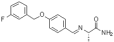 CAS 登录号：1000370-31-9, (S)-2-[[4-[(3-氟苄基)氧基]亚苄基]氨基]丙酰胺
