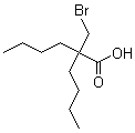 structure of CAS# 100048-86-0, 2-(溴甲基)-2-丁基己酸