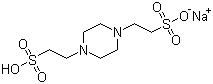 structure of CAS# 10010-67-0, 哌嗪-1,4-二乙磺酸单钠盐