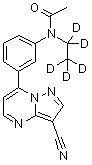 CAS # 1001083-56-2, N-[3-(3-Cyanopyrazolo[1,5-a]pyrimidin-7-yl)phenyl]-N-(ethyl-1,1,2,2,2-d<sub>5</sub>)-acetamide