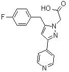 structure of CAS# 1001383-88-5, [5-(4-Fluorobenzyl)-3-(pyridin-4-yl)-1H-pyrazol-1-yl]acetic acid