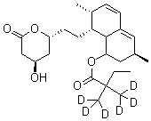 structure of CAS# 1002347-71-8, Simvastatin-d<sub>6</sub>