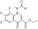 CAS # 100276-65-1, 6,7,8-Trifluoro-1-(formylmethylamino)-1,4-dihydro-4-oxo-3-quinolinecarboxylic acid ethyl ester