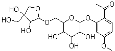 structure of CAS# 100291-86-9, Apiopaeonoside
