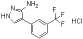CAS # 10033-14-4, 4-[3-(Trifluoromethyl)phenyl]-1H-pyrazol-3-amine monohydrochloride