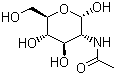 structure of CAS# 10036-64-3, 2-乙酰氨基-2-脱氧-alpha-D-吡喃糖