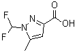 structure of CAS# 1004643-64-4, 1-(二氟甲基)-5-甲基-1H-吡唑-3-羧酸