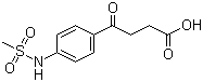 CAS # 100632-57-3, 4-[(4-Mesylamino)phenyl]-4-oxobutyric acid, 4-[(Methylsulfonyl)amino]-gamma-oxo-benzenebutanoic acid
