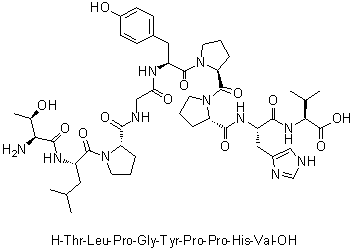 CAS # 1007833-08-0, L-Threonyl-L-leucyl-L-prolylglycyl-L-tyrosyl-L-prolyl-L-prolyl-L-histidyl-L-valine