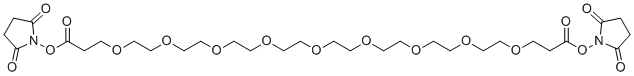 structure of CAS# 1008402-79-6, Bis-PEG9-NHS ester