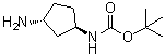 structure of CAS# 1009075-44-8, ((1R,3R)-3-氨基-环戊基)氨基甲酸叔丁酯