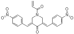 CAS 登录号：1009817-63-3, (3E,5E)-3,5-二[(4-硝基苯基)亚甲基]-1-(1-氧代-2-丙烯-1-基)-4-哌啶酮