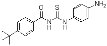 structure of CAS# 1011301-27-1, N-[[(4-Aminophenyl)amino]thioxomethyl]-4-(1,1-dimethylethyl)benzamide