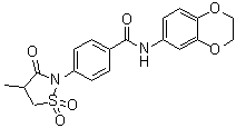 CAS # 1011702-84-3, N-(2,3-Dihydro-1,4-benzodioxin-6-yl)-4-(4-methyl-1,1-dioxido-3-oxo-2-isothiazolidinyl)benzamide
