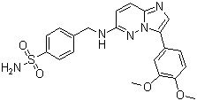 CAS 登录号：1012343-93-9, IRAK 抑制剂 3, 4-[[[3-(3,4-二甲氧基苯基)咪唑并[1,2-b]哒嗪-6-基]氨基]甲基]苯磺酰胺