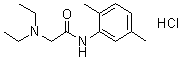 structure of CAS# 1012864-23-1, 2-(Diethylamino)-N-(2,5-dimethylphenyl)acetamide hydrochloride (1:1)