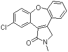 structure of CAS# 1012884-46-6, 11-氯-2,3-二氢-2-甲基-1H-二苯并[2,3:6,7]氧杂卓并[4,5-c]吡咯-1-酮
