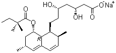 structure of CAS# 101314-97-0, 辛伐他汀钠盐