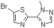 structure of CAS# 1014983-33-5, 5-(5-Bromothiazol-2-yl)-1-methyl-1H-[1,2,4]triazole