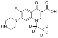 structure of CAS# 1015856-57-1, Norfloxacin-d5